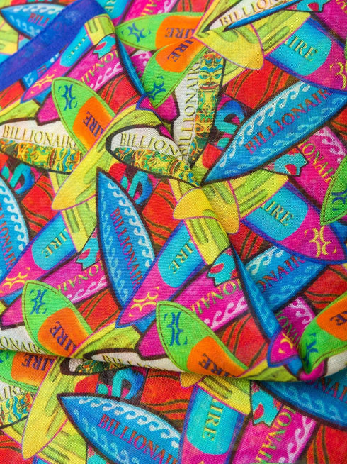 surf board print scarf